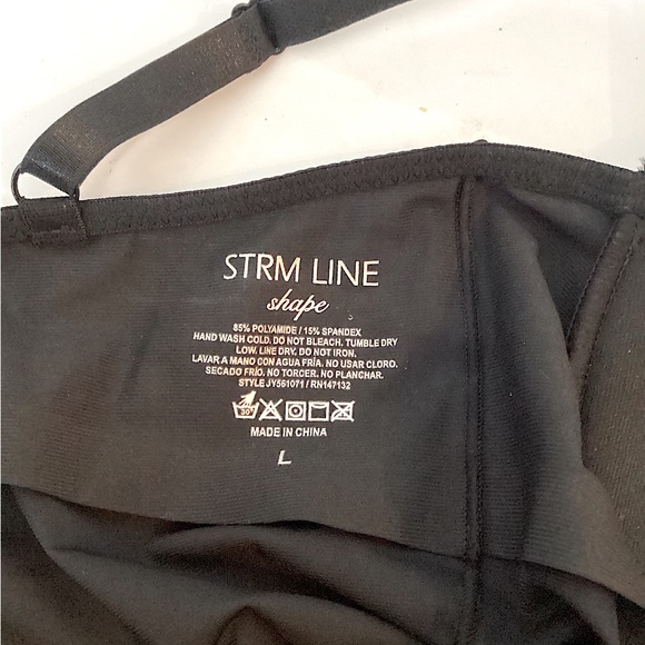 NEW STRM LINE WIREFREE BODYSUIT SHAPEWEAR BLACK SIZE LARGE - Picture 11 of 13